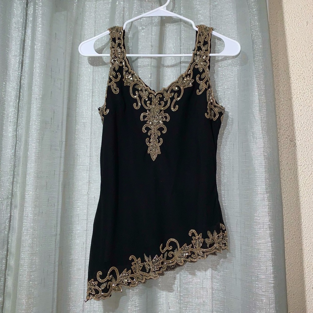Vintage Metro style sequin tank top size 6